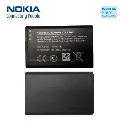 Genuine BL-5C 1020MAh Battery for Nokia 105, 6600, 2610, 2600, N70, N71, N72