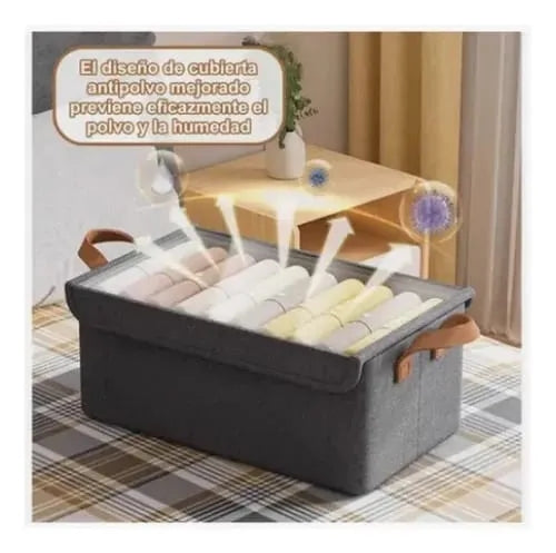 MULTI-PURPOSE FOLDABLE POLYESTER ORGANIZER BOX with LID