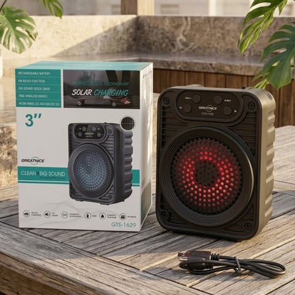 Greatnice 3" Inch Super Bass Portable Splash Proof Wireless Bluetooth Speaker GTS-1346 with TF Card