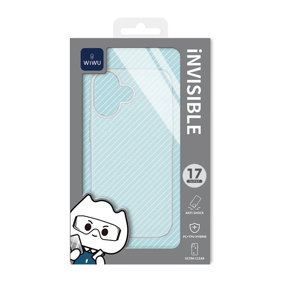 Wiwu YXK-206 Invisible Crystal Clear Hard PC Cover For iPhone 17 / 17 PRO / 17 PRO MAX