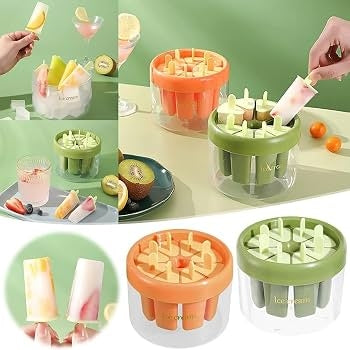 Popsicles Molds with Storage Box 8-Cavity DIY Ice Cream Pop Molds