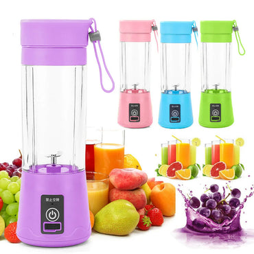 Portable USB Rechargeable 4-Blade Smoothie Blender | Compact Personal Juicer & Mixer Machine