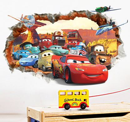 McQueen Wall Sticker Cartoon 3D Effect Decorative Wall Decal Home Decor Gifts for Kids Rooms Nursery room wall decoration children toys kids stickers