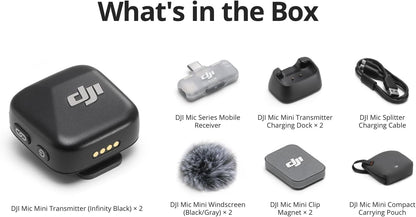 DJI Mic MINI (2 TX + 1 Mobile RX) USB-C FOR Interviews, Livestreaming, Content Creation, Office Use