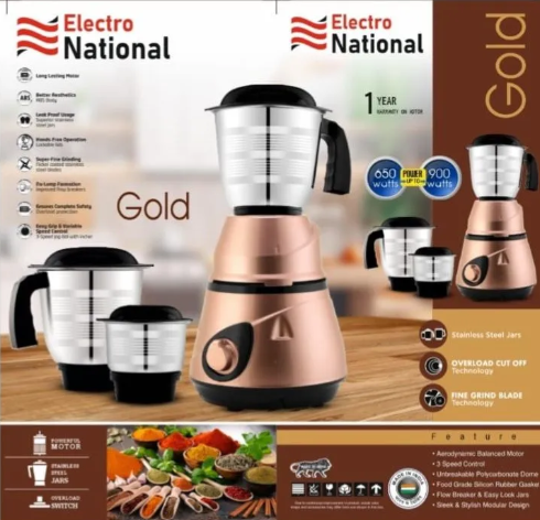 Indian Mixer Grinder 650W Mixer Grinder with 3 Stainless Steel Jars