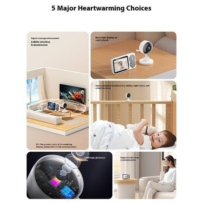 YESIDO KM26 Baby Monitor Night Vision Wireless Wifi Camera & 3.5inch Large Screen Monitor with Temperature Detection Crying Detention Feeding Reminder & Music Playback