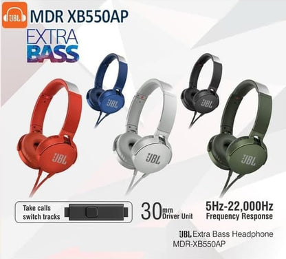 MDR-XB550AP Extra Bass on-Ear Headphones, Headset with Mic for Phone Calls