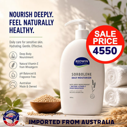REDWIN Sorbolene Daily Moisturiser |  550Ml