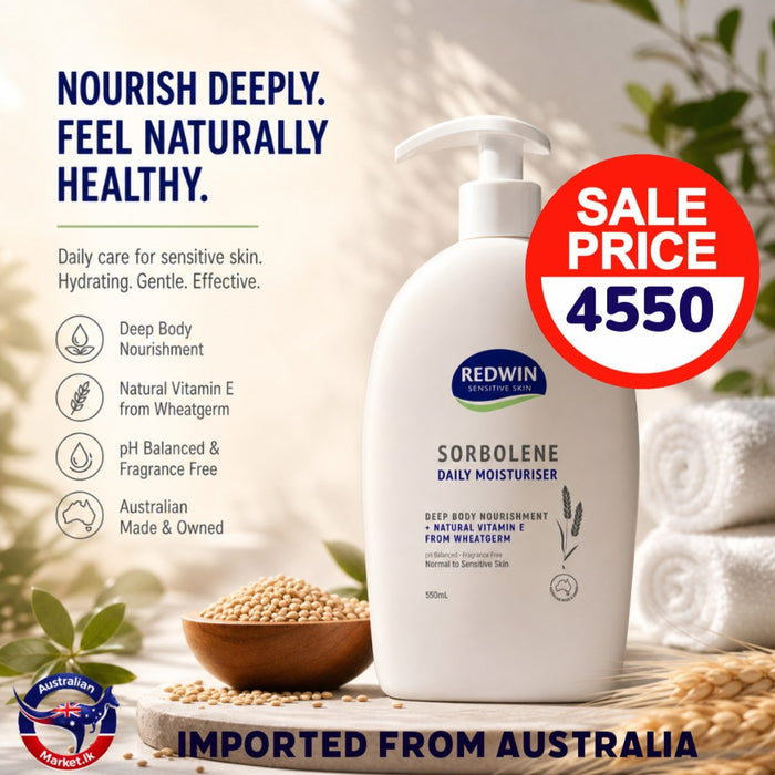 REDWIN Sorbolene Daily Moisturiser |  550Ml