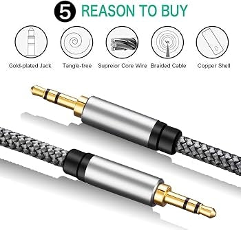 AUX to AUX Cable - Male to Male Cable 1.2M