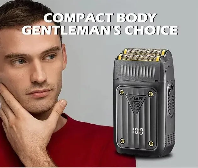 VGR V-363 Professional Ultra-Thin Electric Shaver - Rechargeable Razor for Face Care, Beard Trimmer With Reciprocating Blade, USB Travel Shaver for Men