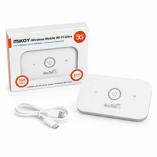 Portable 4G/5G Wireless Router LTE 150Mbps / Wi-Fi 300Mbps |12 Devices Supported