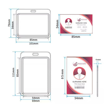 Office ID Card Holder (2Pcs of Vertical /Horizontal )