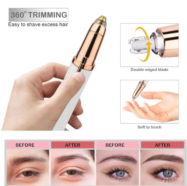 Premium Rechargeable Women's Eyebrow Trimmer & Facial Hair Remover - Portable Painless Hair Removal