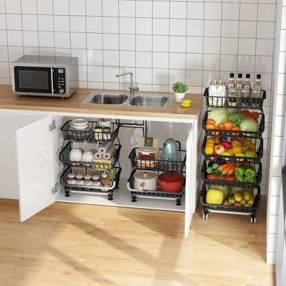 Metal Storage Basket for Kitchen