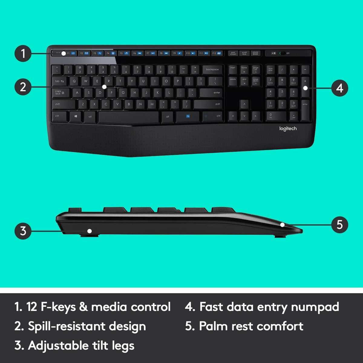 MK345 COMFORT WIRELESS KEYBOARD AND MOUSE COMBO