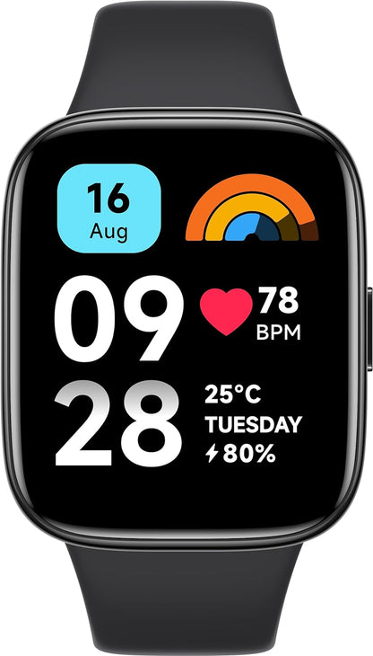 Xiaomi Redmi Smart Watch 3 Active 1.83 Inch Big LCD Display, 5ATM Water Resistant, 12 Days Battery Life, GPS, 100+ Workout Mode, Heart Rate Monitor, Full Scale Fitness Tracking