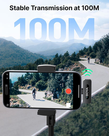BOYA BY-V3 2.4 GHz Dual-Channel Wireless Microphone for iPhone