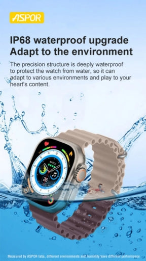 ASPOR Smartwatch Ultra â€“ Infinite Display, Bluetooth Calling, Fitness Tracking & Sports Modes