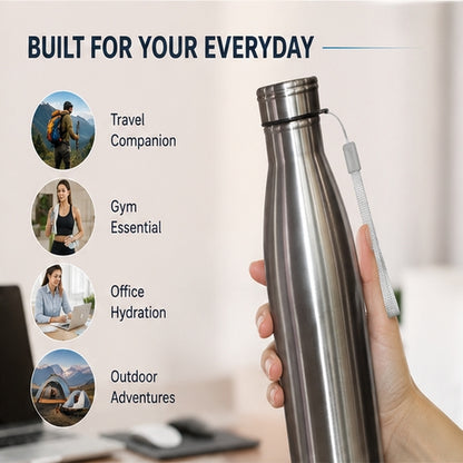 1000Ml Stainless Steel Insulated Water Bottle – Hot & Cold Sports Flask for Travel, Camping & Gym