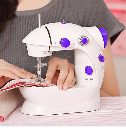 Mini Portable Sewing Machine Portable Electric Sewing Machines with Light and Speed Control for Beginner DIY Home Sewing Accessories