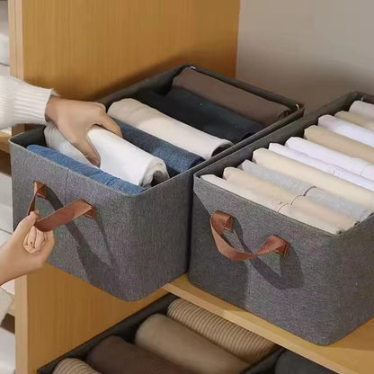 Large Capacity Storage Bins Closet Organizer System, Sturdy Foldable Storage Boxes for Organizing Cl