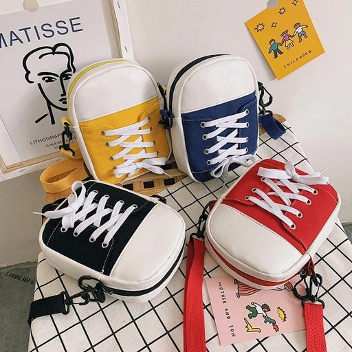 Women’s Canvas Shoe-Shaped Shoulder & Crossbody Bag – Fashionable Funny Handbag
