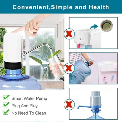 Water Bottle Pump Water Bottle Dispensers USB Charging Portable