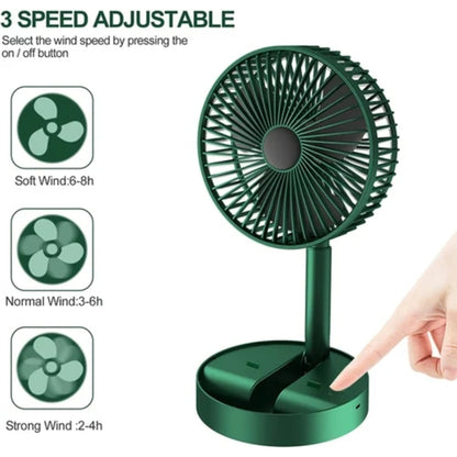 SUPER FS-21 Portable Foldable Fan USB Charging Electric Fan with Mobile Stents