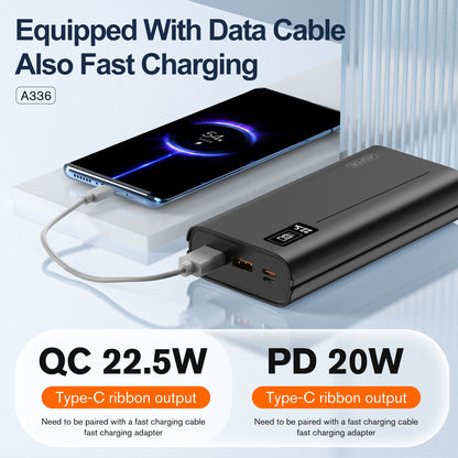 Aspor A336 Powerful 22.5W Pd QC3.0 Fast Charging Power Bank 20000mAh