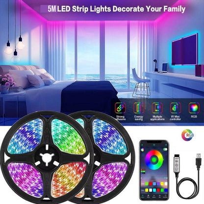 RGB LED Strip Light 2/3/5M, USB Powered with Remote & Bluetooth Control