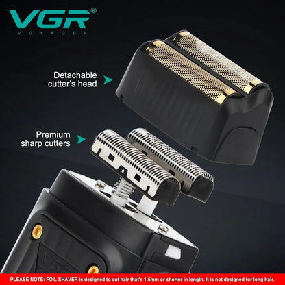 VGR V-363 Rechargeable Cordless Dual Foil Electric Shaver