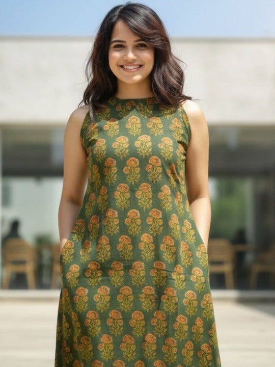 Women Floral Printed Regular Pure Cotton Kurta with Palazzos
