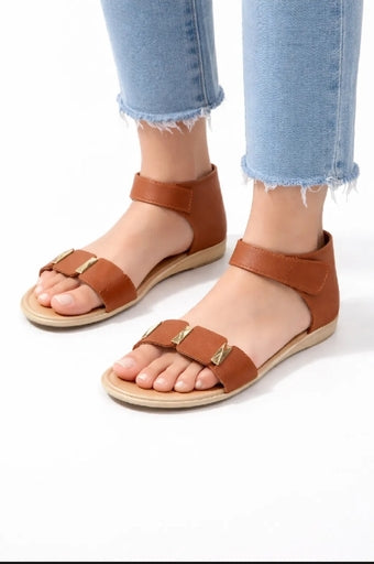 Women Pu Heel Brown