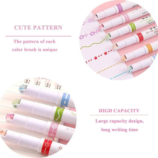 Curve Highlighters for Scrapbooking, Journaling, Clipboard, Planner, Calendar, Office