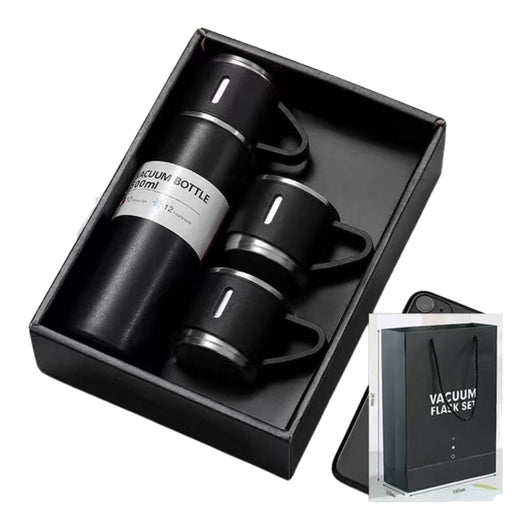 500ML Stainless Steel Vacuum Thermos Flask with 2 Cups