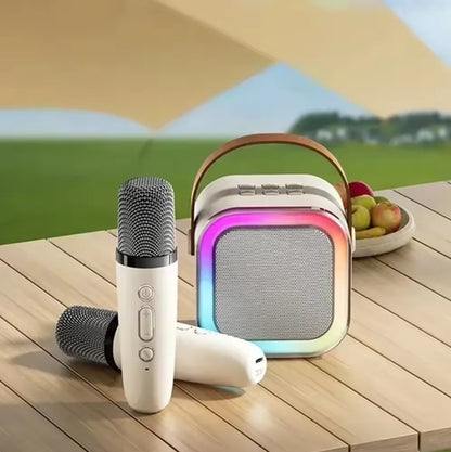 Portable K12 Bluetooth Karaoke Speaker with Wireless Mic, Portable PA System for Home & Family Fun