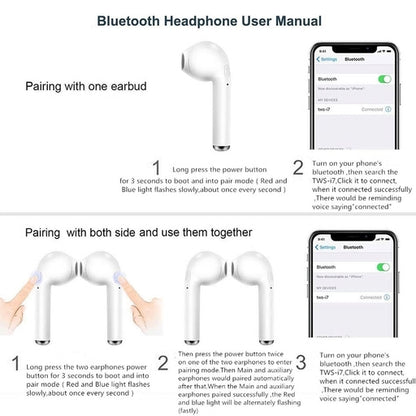 TWS Wireless Bluetooth Earphone Earbud Headset W/Charging Box Touch/Button Earbuds