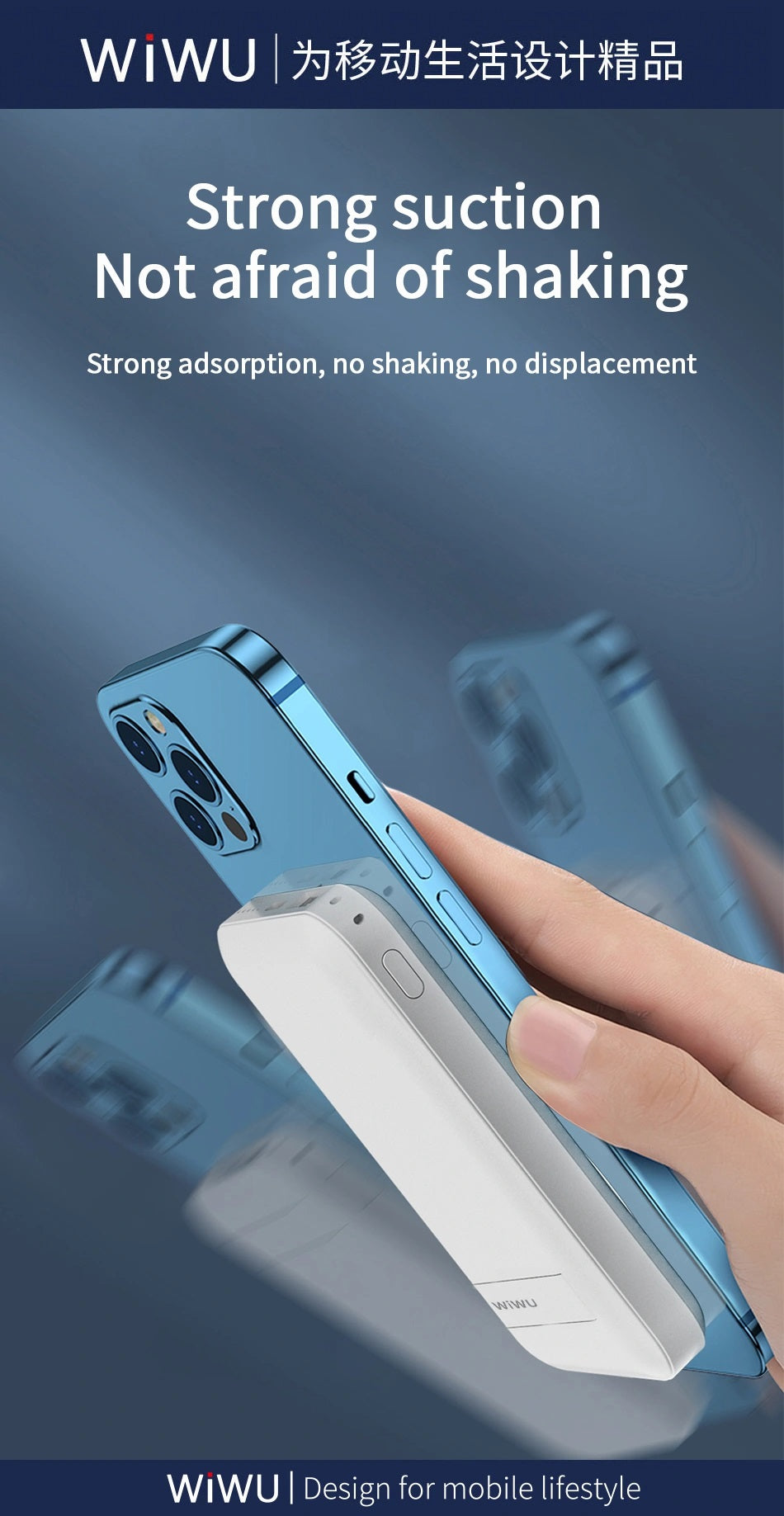 WiWU Snap Cube 10000mAh Mini Magnetic Wireless Power Bank Multi 20W Portable Charger