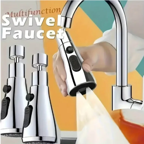 360° Rotating Faucet Aerator Attachment | Adjustable Kitchen Sink Sprayer with Extendable Nozzle