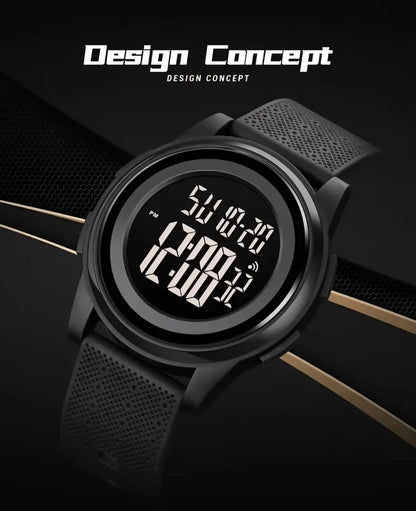 SCMI 1895 Digital Wristwatch Casual Countdown Sport Watches Men LED Light Chrono Alarm Clock 5Bar Wa