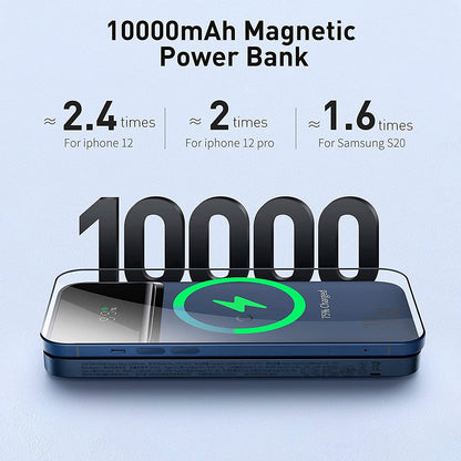 Baseus PD 20W Power Bank 10,000mAh With Magnetic MagSafe Wireless Charging & USB-C