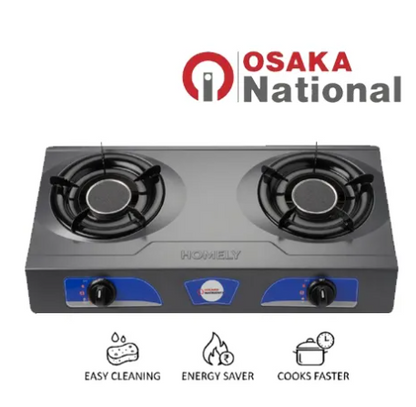 Gas Cooker Double Burner Stainless Steel High Pressure and Infrared Burner