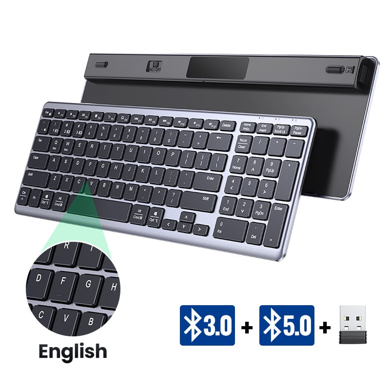 UGREEN 75163 Wireless 2.4G+ Bluetooth Membrane Rechargeable Keyboard