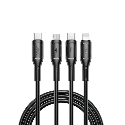WiWU StarLink Wi-C046E Cable 3-in-1 60W Fast Charging Type-C + Lightning + Micro USB Cable