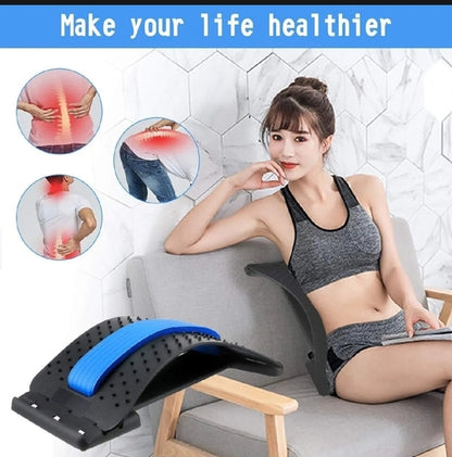 Adjustable Acupressure Back Support Massage Device Portable Spine Corrector Pain Relief SMT