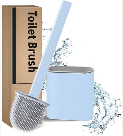 Toilet Brush with Holder - Toilet Cleaning Brush for Quick Drying Bathroom, Wall Mounted Silicone