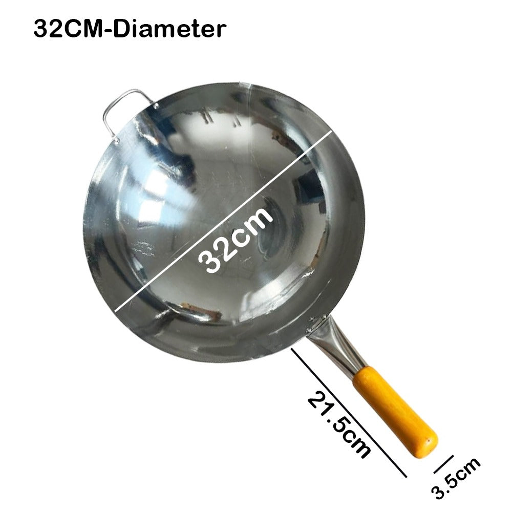Stainless Steel Wok Pan රයිස් තාච්චි (26/30/32/34/36/38/40Cm)