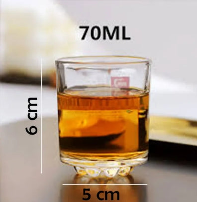 6 Pcs Mini Glasses Transparent Thickened Shot Glass Six-Pack-70 Ml