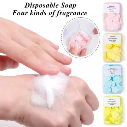 Scented Mini Fresh Soap Paper Suitable for Outdoor 1Pc Blue